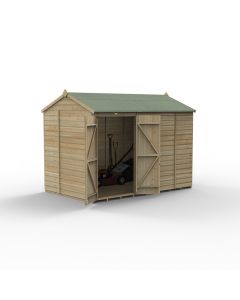 Beckwood 10x6 Reverse Apex Shed - No Windows - Double Door