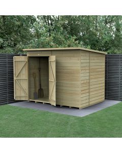 Beckwood 8x6 Pent Shed - No Windows - Double Door