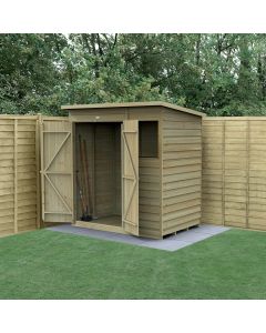 4LIFE Pent Shed 6x4 - 1 Window - 1 Window - Double Door