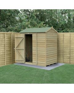 4LIFE Reverse Apex Shed 6x4 - Single Door - No Windows