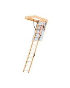 Fakro LWK Komfort 3 Section Wooden Loft Ladder 2.8m Length - 55cm x 111cm