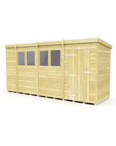 Pent Shed, Tanalised - 4 x 14 ft