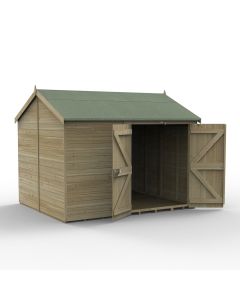 Timberdale Reverse Apex Shed No Window - Double Door - 10 x 8 ft