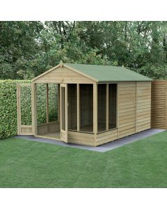 Beckwood Apex Summerhouse 8x12 - Double Door - 6 Windows