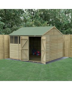 4LIFE Reverse Apex Shed - Double Door - 4 Windows - 10 x 10 ft