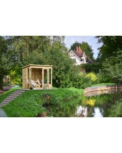 Beckwood Pent Summerhouse 8x6 - Double Door - 4 Windows