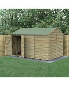 4LIFE Reverse Apex Shed - Double Door - No Windows - 12 x 8 ft