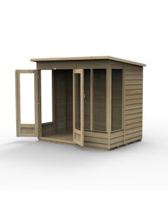 4LIFE Pent Summerhouse 7x5 - Double Door - 4 Window