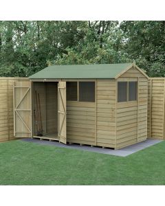 4LIFE Reverse Apex Shed - Double Door - 4 Windows - 10 x 6 ft