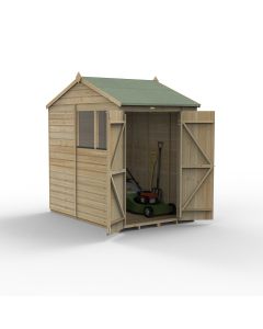 Beckwood Reverse Apex Shed - 2 Windows - Double Door - 5 x 7 ft