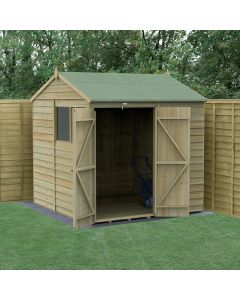 4LIFE Reverse Apex Shed - Double Door - 2 Windows - 7 x 7 ft