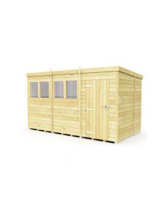 Pent Shed, Tanalised - 12 x 6 ft