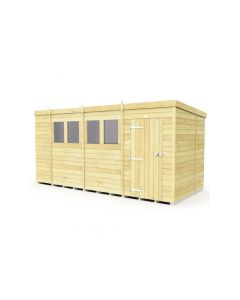 Pent Shed, Tanalised - 14 x 6 ft