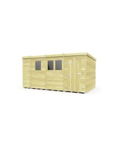 Pent Shed, Tanalised - 13 x 8 ft