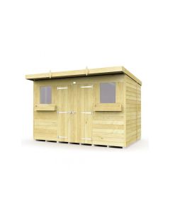 Pent Summer Shed, Tanalised - 10 x 8 ft