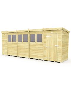 Pent Shed, Tanalised - 4 x 18 ft