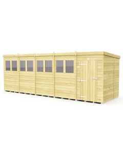 Pent Shed, Tanalised - 6 x 20 ft