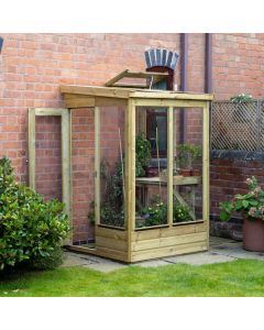 Wallscape Lean-to Greenhouse No Back - 4 x 4ft