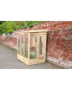 Wallscape Lean-to Greenhouse Solid Back - 6 x 4ft