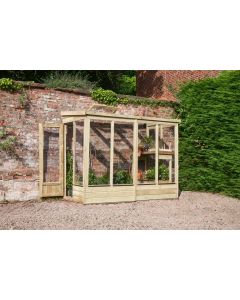 Wallscape Lean-to Greenhouse No Back - 8 x 4ft