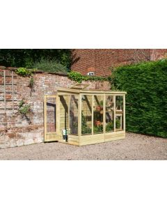 Wallscape Lean-to Greenhouse Solid Back - 8 x 4ft