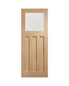 DX Pre-Finished Internal Oak Door with Obscure Glass-1981 x 762 x 35mm (30")