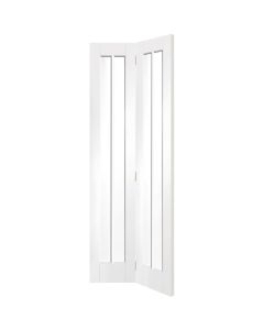 Worcester Internal White Primed Bi-Fold Door with Clear Glass-1936 x 379.5 x 35mm (30")