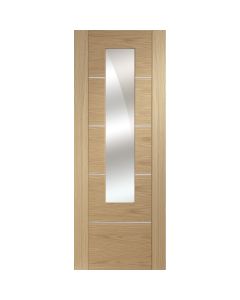 Portici Pre-Finished Oak Door with Mirror Panel-1981 x 762 x 35mm (30")