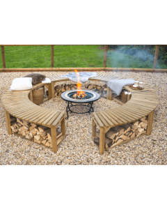 Curved Firepit Benches - Pack of 2 