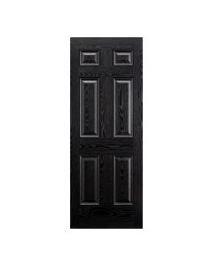 Colonial 6P Pre-Finished Black Front Face With White Inside Face and Edges External Composite Door