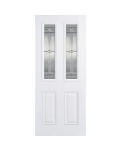 Malton 2L Glazed External Pre-Finished White External Composite Door 2 Lights With Leaded Double Glazed Unit
