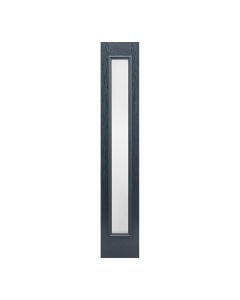 Sidelight 1L Frosted Pre-Finished Anthracite Grey External Composite Door 2032 x 356 (14") x 44mm 1 Light With Frosted Double Glazed Unit