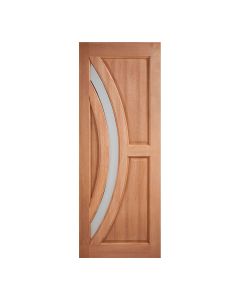 Harrow Frosted Glazed Hardwood M&T External Door Frosted Double Glazed