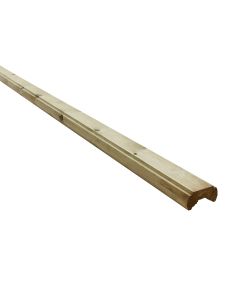 Clear Balustrading Rail 32 x 66 x 1800mm