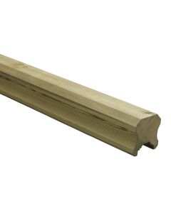 Large Traditional Handrail with Fillet Green Treated 68 x 68 x 2400mm