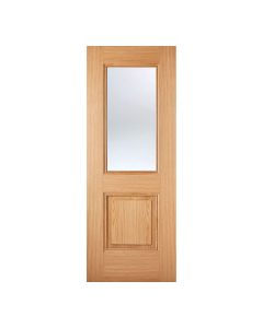 Arnhem 1L Pre-Finished Oak Internal Door 1 Light Clear Glazing
