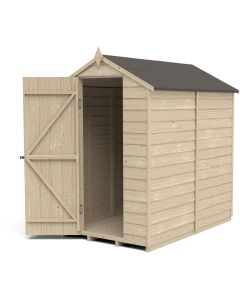 Overlap Pressure Treated Apex Shed - No Window - 6 x 4 ft