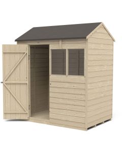 Overlap Pressure Treated Reverse Apex Shed - 6 x 4 ft