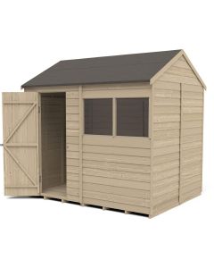 Overlap Pressure Treated Reverse Apex Shed - 8 x 6 ft
