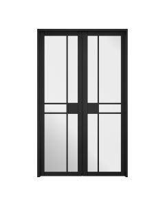 Greenwich W4 Primed Black Internal Room Divider 2031 x 1246 (49") x 35mm Clear Glazing