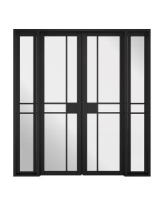 Greenwich W6 Primed Black Internal Room Divider 2031 x 1904 (75") x 35mm Clear Glazing