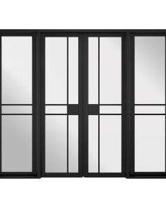 Greenwich W8 Primed Black Internal Room Divider 2031 x 2478 (98") x 35mm Clear Glazing