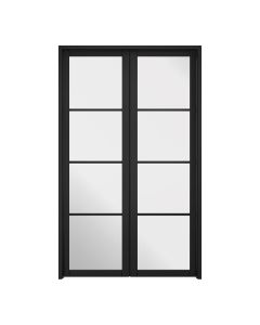 Soho W4 Primed Black Internal Room Divider 2031 x 1246 mm x 35mm Clear Glazing
