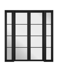 Soho W6 Primed Black Internal Room Divider 2031 x 1904 (75") x 35mm Clear Glazing