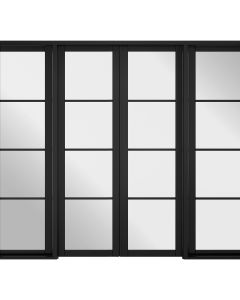 Soho W8 Primed Black Internal Room Divider 2031 x 2478 (98") x 35mm Clear Glazing
