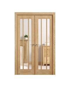 Lincoln Oak W4 Unfinished Oak Internal Room Divider 2031 x 1246 mm x 35mm Clear Glazing