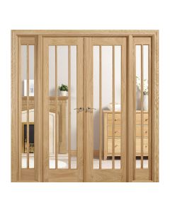 Lincoln Oak W6 Unfinished Oak Internal Room Divider 2031 x 1904 (75") x 35mm Clear Glazing