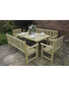 Rosedene Set - Table, Benches and Chairs 
