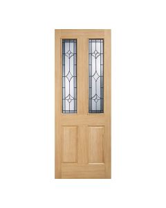 Salisbury 2L Unfinished Oak External Door 1 Light With Part Obscure Double Glazed Unit